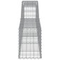 Cestos gabião arqueados 2 pcs 400x30x40/60 cm ferro galvanizado