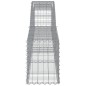 Cestos gabião arqueados 8 pcs 400x30x40/60 cm ferro galvanizado