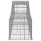 Cestos gabião arqueados 2 pcs 400x50x40/60 cm ferro galvanizado