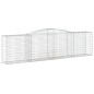 Cestos gabião arqueados 3pcs 400x50x100/120cm ferro galvanizado