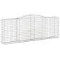 Cestos gabião arqueados 3pcs 400x50x140/160cm ferro galvanizado