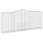 Cestos gabião arqueados 2pcs 400x50x160/180cm ferro galvanizado