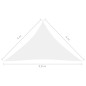 Para-sol estilo vela tecido oxford triangular 4x4x5,8 m branco