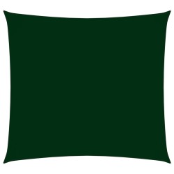 Para-sol estilo vela tecido oxford quadrado 3x3 m verde-escuro