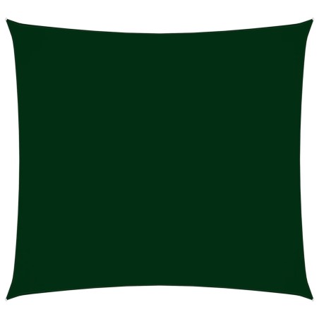 Para-sol estilo vela tecido oxford quadrado 3x3 m verde-escuro