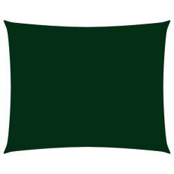 Para-sol vela tecido oxford retangular 3,5x5 m verde-escuro