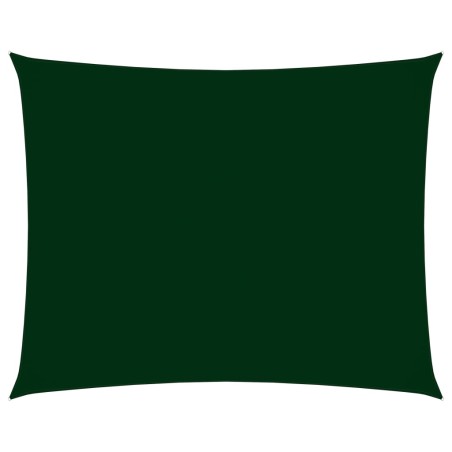 Para-sol vela tecido oxford retangular 3,5x5 m verde-escuro