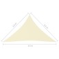 Para-sol vela tecido oxford triangular 2,5x2,5x3,5 m cor creme