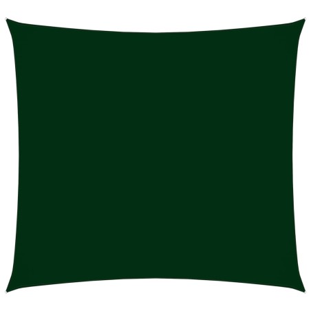 Para-sol estilo vela tecido oxford quadrado 7x7 m verde-escuro