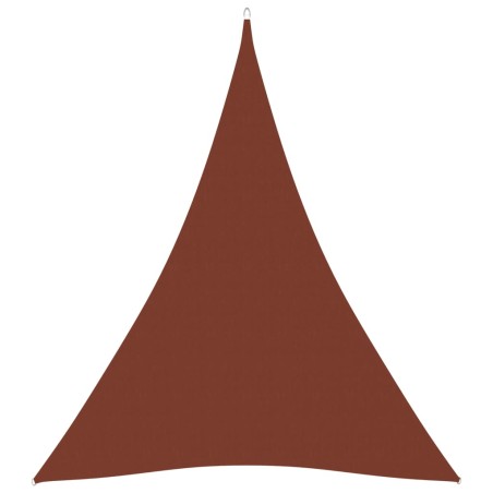 Para-sol estilo vela tecido oxford triangular 3x4x4 m terracota