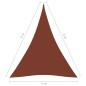 Para-sol estilo vela tecido oxford triangular 3x4x4 m terracota