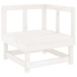 8 pcs conjunto lounge de jardim pinho maciço branco