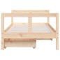 Estrutura de cama infantil c/ gavetas 80x160 cm pinho maciço