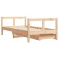 Estrutura de cama infantil c/ gavetas 80x160 cm pinho maciço