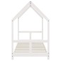 Estrutura de cama infantil 80x200 cm pinho maciço branco