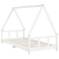 Estrutura de cama infantil 90x200 cm pinho maciço branco