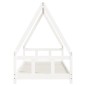 Estrutura de cama infantil 90x200 cm pinho maciço branco