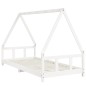 Estrutura de cama infantil 90x200 cm pinho maciço branco