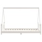 Estrutura de cama infantil 90x190 cm pinho maciço branco