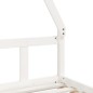 Estrutura de cama infantil 90x190 cm pinho maciço branco