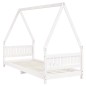 Estrutura de cama infantil 80x200 cm pinho maciço branco