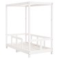 Estrutura de cama infantil 70x140 cm pinho maciço branco