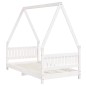 Estrutura de cama infantil 80x160 cm pinho maciço branco