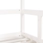 Estrutura de cama infantil 70x140 cm pinho maciço branco