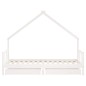 Estrutura cama infantil c/ gavetas 90x190cm pinho maciço branco