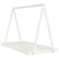 Estrutura de cama infantil 90x190 cm pinho maciço branco