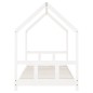 Estrutura de cama infantil 90x190 cm pinho maciço branco