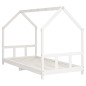 Estrutura de cama infantil 90x190 cm pinho maciço branco