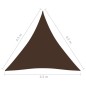 Para-sol vela tecido oxford triangular 4,5x4,5x4,5 m castanho