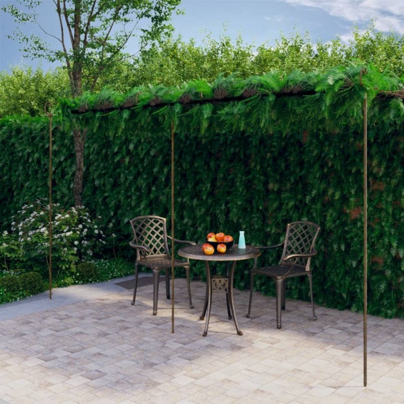 Pérgola de jardim 6x3x2,5 m ferro castanho antigo-Arcos, treliças e pérgolas de jardim-Home Retail