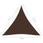 Para-sol vela tecido oxford triangular 3,6x3,6x3,6 m castanho