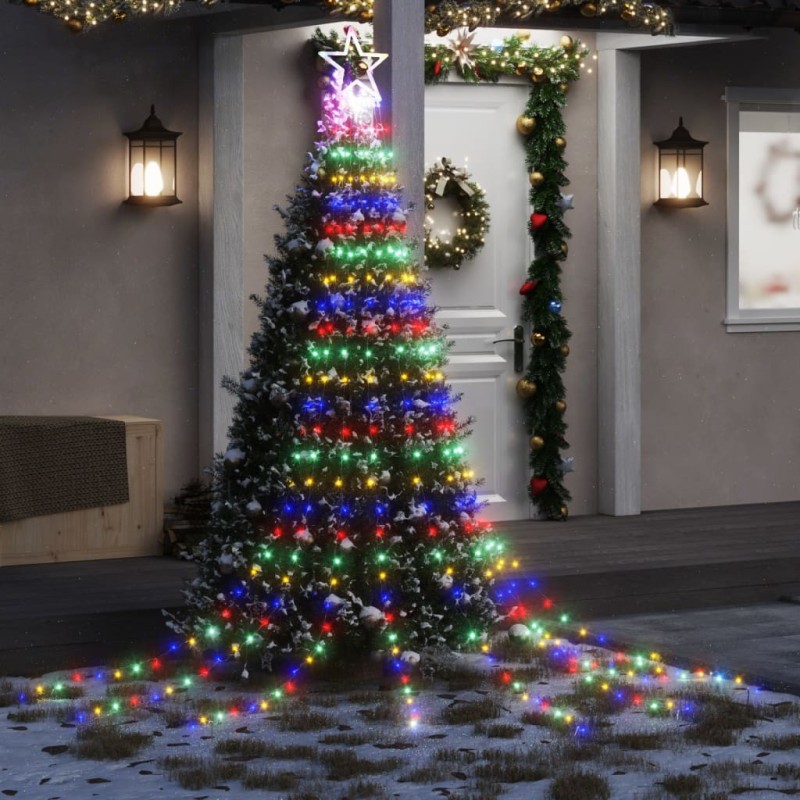 Iluminação p/ árvore de Natal 320 luzes LED 375 cm colorido-Luzes de Natal-Home Retail