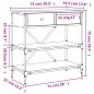 Mesa consola 75x34,5x75 cm derivados madeira carvalho castanho