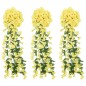 Grinaldas de flores artificiais 3 pcs 85 cm amarelo