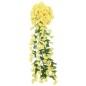 Grinaldas de flores artificiais 3 pcs 85 cm amarelo