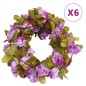 Grinaldas de flores artificiais 6 pcs 250 cm roxo claro