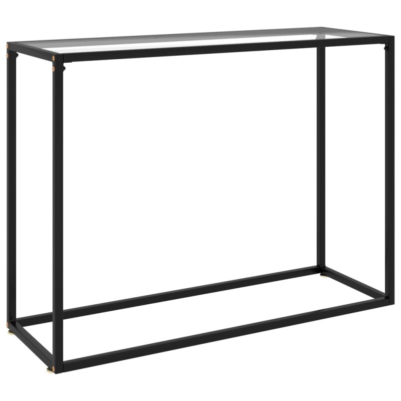 Mesa consola 100x35x75 cm vidro temperado transparente-Mesas de apoio-Home Retail