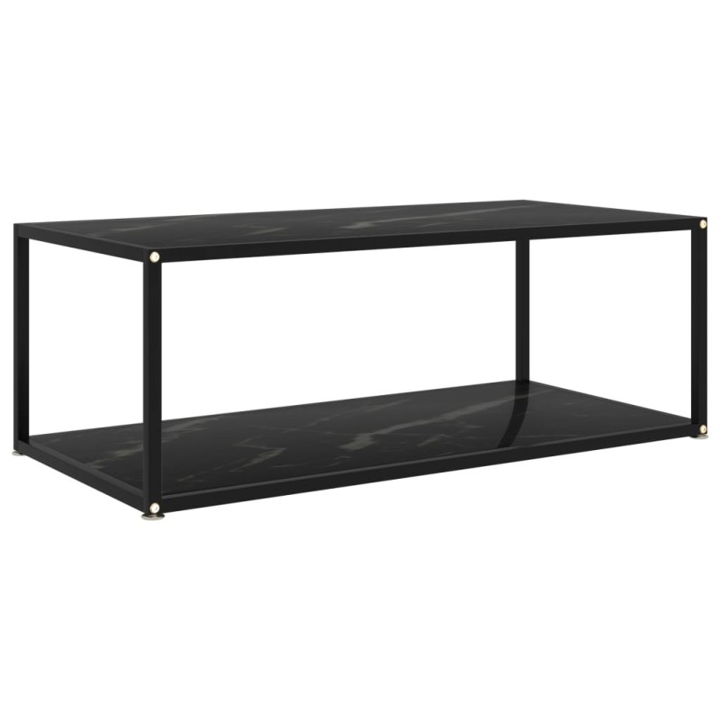 Mesa de centro 100x50x35 cm vidro temperado preto-Mesas de centro-Home Retail