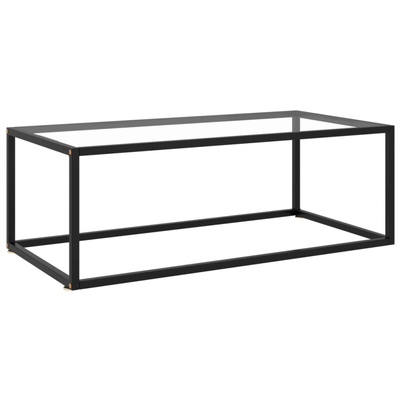 Mesa de centro 100x50x35 cm vidro temperado preto-Mesas de centro-Home Retail