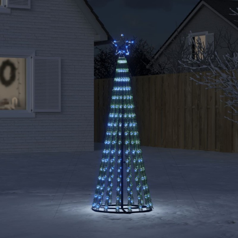 Árvore de Natal luminosa em cone 275 luzes LED 180 cm azul-Luzes de Natal-Home Retail