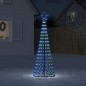 Árvore de Natal luminosa em cone 275 luzes LED 180 cm azul