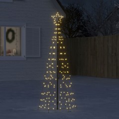 Árvore de Natal luminosa c/ estacas 220 LED 180cm branco quente