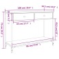 Mesa consola 100x34,5x75cm derivados de madeira carvalho fumado