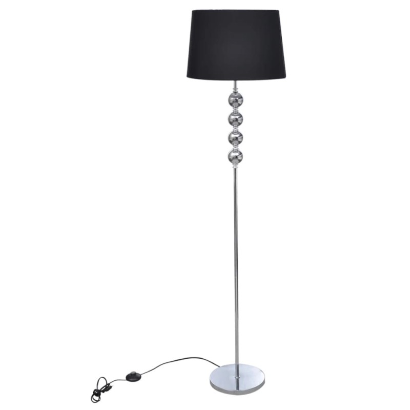 Luminária piso com suporte alto em tons de preto + bolas decorativas-Candeeiros-Home Retail