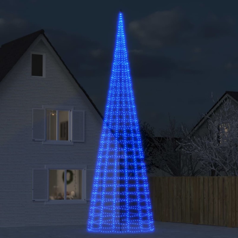 Iluminação árvore de Natal em mastro 3000 luzes LED 800 cm azul-Luzes de Natal-Home Retail