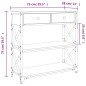 Mesa consola 75x28x75 cm derivados de madeira cinzento sonoma